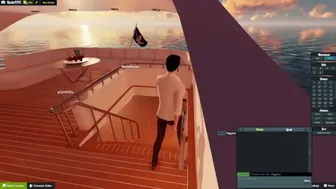 Walking around the yacht. Then going to a club.