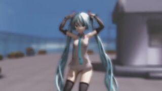 【MMD】Criminal Miku v2 - Cake by the Ocean【R-18】