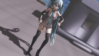 【MMD】Criminal Miku v2 - Cake by the Ocean【R-18】