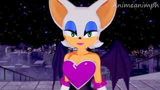 Fucking Rouge the Bat from Sonic the Hedgedog Until Creampie - Anime Hentai 3d