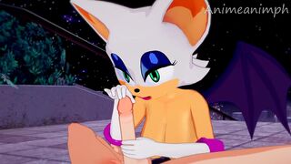 Fucking Rouge the Bat from Sonic the Hedgedog Until Creampie - Anime Hentai 3d