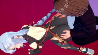 Genshin Impact: Shenhe Sex with a Beautiful Girl. (3D Hentai)