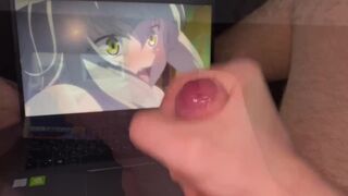 Compilation of how a guy cums on hentai and porn actresses