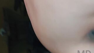 Stepmom and her stepdaughter with big tits pleasuring my big cock, fisting, fat ass