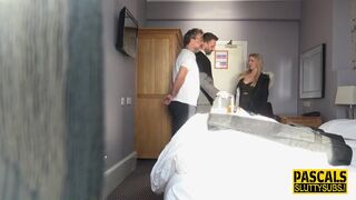 Eaten out fetish sub gets banged and jizzed