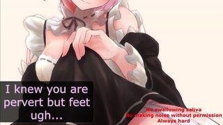 Maid Training with Ram Hentai JOI CBT (Hard Femdom/Humiliation Feet Breathplay)