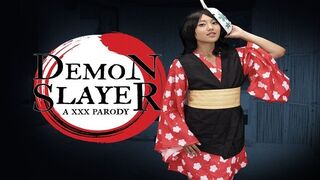 VR Cosplay X - Fuck Session With Asian Teen Mai Thai as MAKOMO from DEMON SLAYER VR Porn