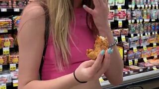 Petite Babe Haley Reed Flashes Tits in Grocery Store then Fucks You (POV)