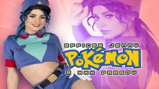 VR Cosplay X - Let Busty OFFICER JENNY Empty Your Pokeballs