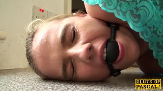 Pascals Subsluts - Gagged english sub spanked and throatfucked