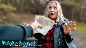 Public Agent - Beautiful Busty Blonde Takes Her Clothes Off In The Woods Before Fucking