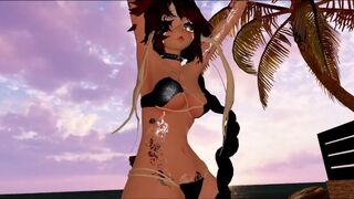 VRChat Girlfriend gives you a lapdance at the beach house