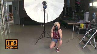 Photoshoot turns nude then hardcore with Zazie Skymm