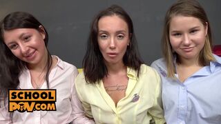 Julia Moon, Amalia Davis and Mary Frost are craving a cock adventure