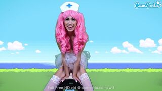 Delilah Day Cosplay As Nurse Joy from Pokémon Rides Sex Machine