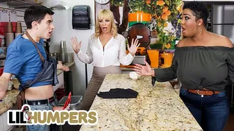 Lil Humpers - Curvy Milfs Dana Dearmond & Layton Benton Sharing Big Cock In A FFM Threesome