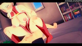 Momo Yayorozu and Deku in their Wet Dreams - My Hero Academia Hentai 3d Animation