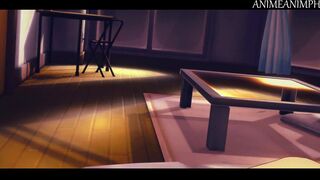 Kyoka Jiro and Deku in their Wet Dreams - My Hero Academia Hentai 3d Animation