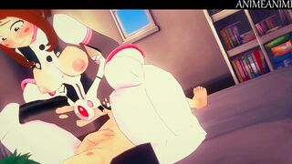 Ochaco Uraraka and Deku in their Wet Dreams - My Hero Academia 3d Hentai Animation