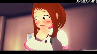 Ochaco Uraraka And Deku In Their Wet Dreams - My Hero Academia 3d Hentai Animation