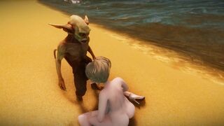 Big Breasts Elf Mama Fucked by Goblin Surrender Service Seeding Sex 3D Hentai NSFW NTR Part 10