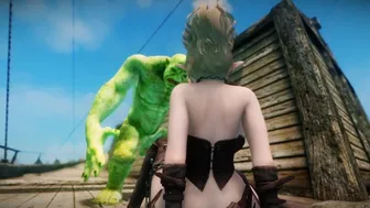 Big Breasts Elf Oak Defeat By Ugly Cosplay Orc Seeding Sex 3D Hentai NSFW Part 1