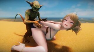 Big Breasts Elf Mama Fucked by Goblin Surrender Service Seeding Sex 3D Hentai NSFW NTR Part 6