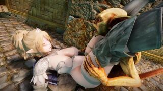 Big Breasts Elf Mama Fucked by Goblin Surrender Service Seeding Sex 3D Hentai NSFW NTR Part 4