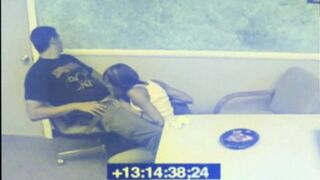 Black Babe Blowjob a Dick while waiting caught on cctv