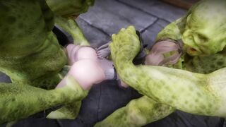 Big Breasts Elf Mama Oak Defeat by Ugly Cosplay Orc Seeding Sex 3D Hentai NSFW Part 7