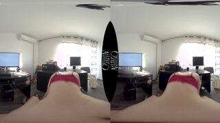 Virtual Reality Sex Day At The Office; Amateur Brunette 3D Porn