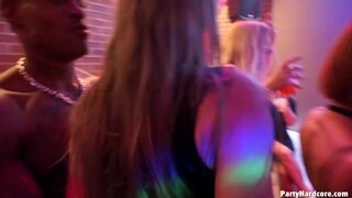 Amateur whore Elle goes wild & lets 5 strippers pound on her cunt (including 2 barebacks) in PHGC 39 - Cam 1