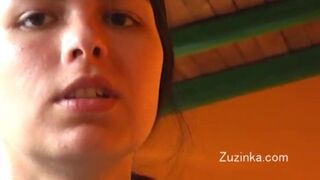Czech girl touches herself to orgasm in a crowded restaurant (real)