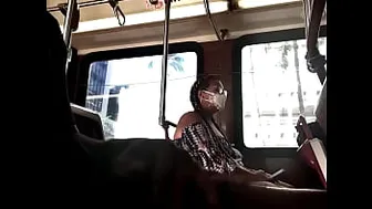 MILF Plays With Black Cock On Public Bus