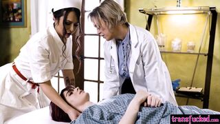 MILF fucked by a patient and assistant