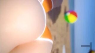 Tracer At The Beach Shaking Her Ass