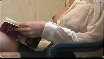 see through and opened blouse in public