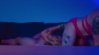 Homemade porn face fucking, tattoos, lingerie, slapping and pussy eating. Passionate sex.