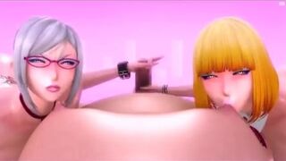Prison School - BDSM Threesome 【Hentai 3D】