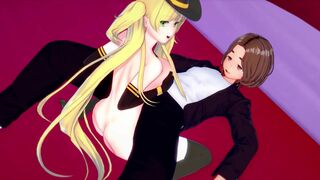Azur Lane: Hornet Sex with a Beautiful Girl. (3D Hentai)