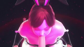 Thick Mature Bunny facesitting on a customer form her Club | 3D Porn Hentai