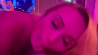 Perfect blonde sucks my dick after tinder date