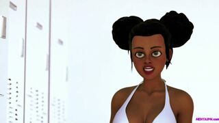 Ebony Hotties Locker Room Fucking - 3D Hentai (ENG Voices)