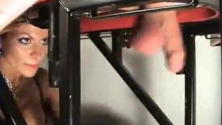 Boxing and kicking cock while cums (denial orgasm)