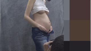 Backstage photo. Pregnant 5 months