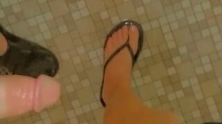'I want to but I cant' Follow Cheating friends wife into public shower-fuck until she feels guilty