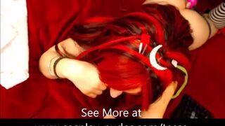 Hot Red Head cosplay finger fuck sex pussy vibrator - cosplay-nudes com