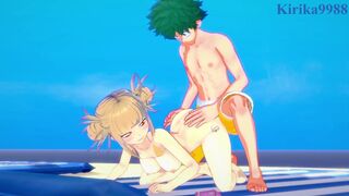 Himiko Toga and Izuku Midoriya have intense sex on the beach. - My Hero Academia Hentai