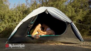 Real Amateur Couple Fucking in a Tent - MySweetApple