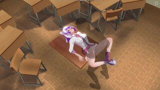 3D HENTAI Schoolgirl fucked in the ass on the table